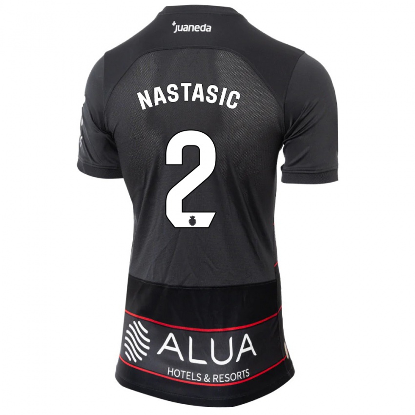 Hombre Camiseta Matija Nastasic #2 Negro 2ª Equipación 2023/24 La Camisa Chile