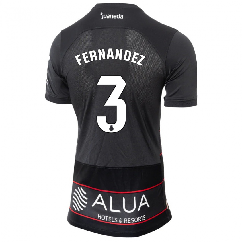 Hombre Camiseta Marcos Fernández #3 Negro 2ª Equipación 2023/24 La Camisa Chile