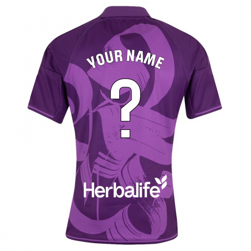 Hombre Camiseta Su Nombre #0 Violeta 2ª Equipación 2023/24 La Camisa Chile