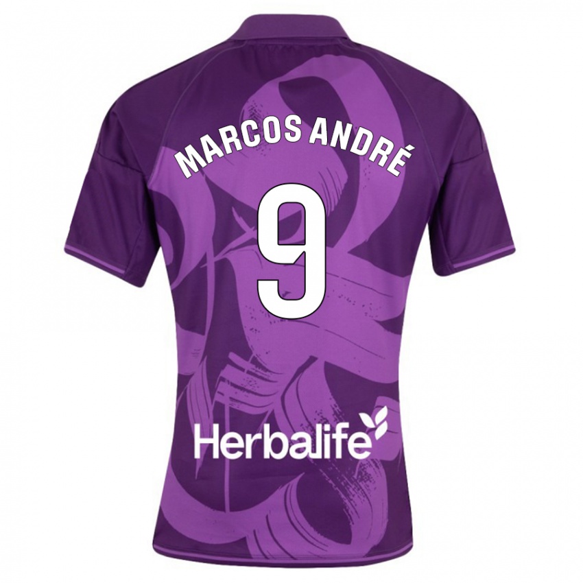 Hombre Camiseta Marcos André #9 Violeta 2ª Equipación 2023/24 La Camisa Chile