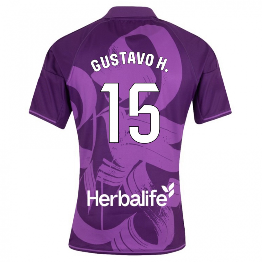 Hombre Camiseta Gustavo Henrique #15 Violeta 2ª Equipación 2023/24 La Camisa Chile