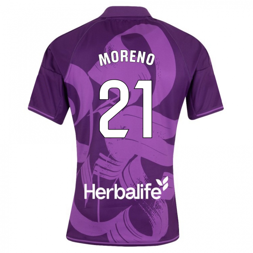 Hombre Camiseta Xavi Moreno #21 Violeta 2ª Equipación 2023/24 La Camisa Chile