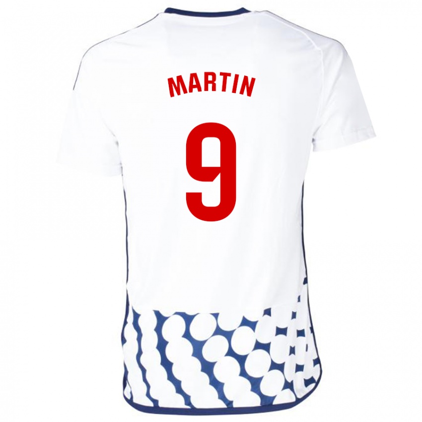 Hombre Camiseta Carlos Martin #9 Blanco 2ª Equipación 2023/24 La Camisa Chile