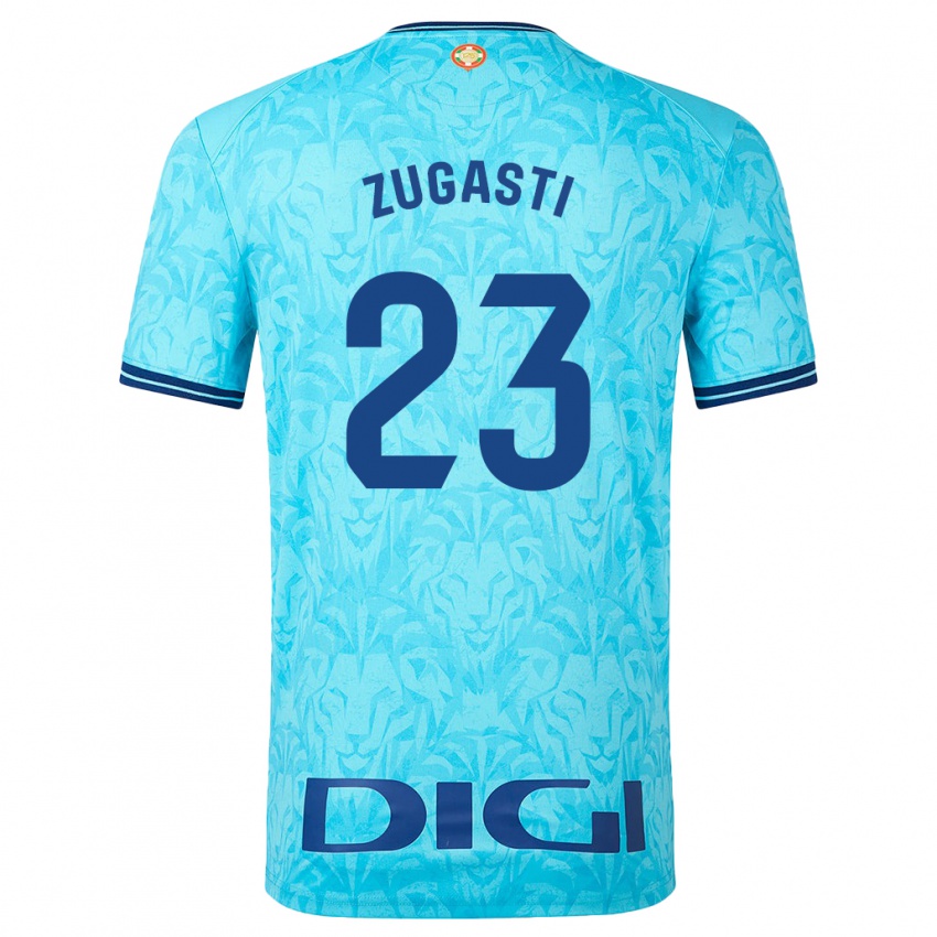 Hombre Camiseta Patricia Zugasti Oses #23 Cielo Azul 2ª Equipación 2023/24 La Camisa Chile