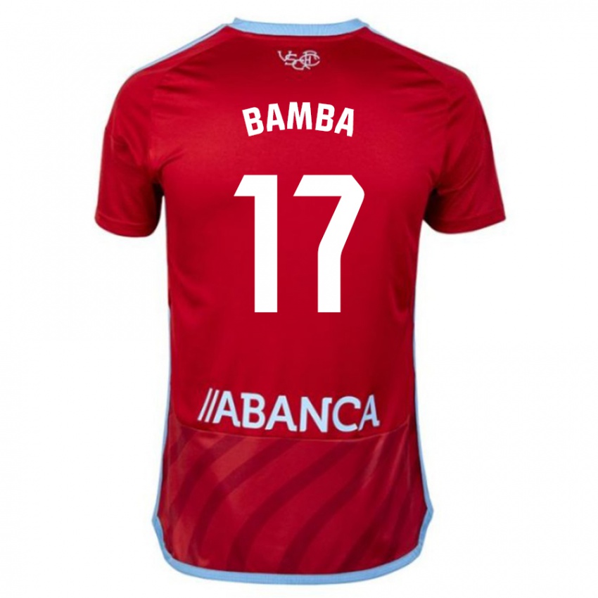 Hombre Camiseta Jonathan Bamba #17 Rojo 2ª Equipación 2023/24 La Camisa Chile