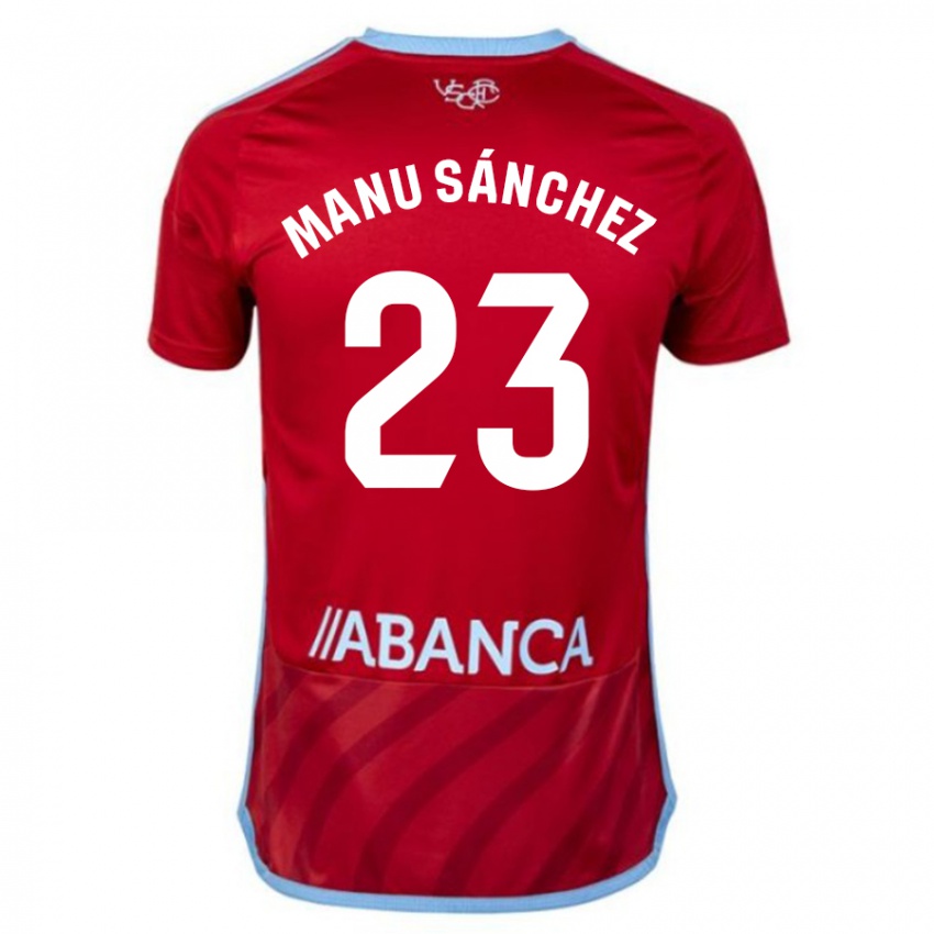 Hombre Camiseta Manu Sanchez #23 Rojo 2ª Equipación 2023/24 La Camisa Chile