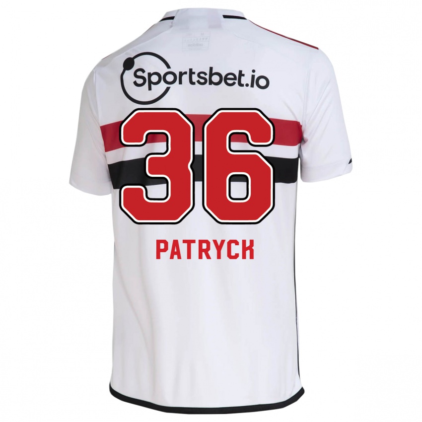 Mujer Camiseta Patryck #36 Blanco 1ª Equipación 2023/24 La Camisa Chile