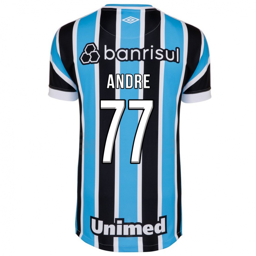 Mujer Camiseta André #77 Azul 1ª Equipación 2023/24 La Camisa Chile