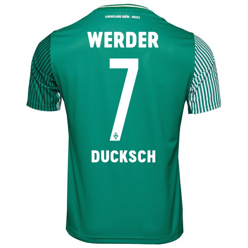 Mujer Camiseta Marvin Ducksch #7 Verde 1ª Equipación 2023/24 La Camisa Chile