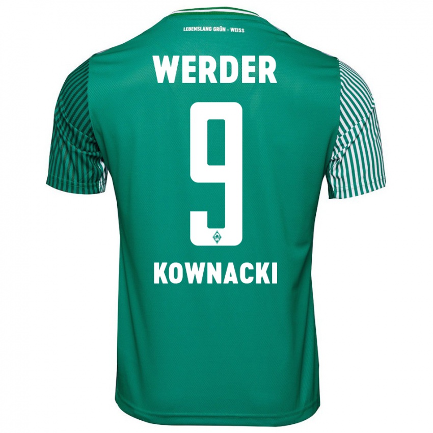 Mujer Camiseta Dawid Kownacki #9 Verde 1ª Equipación 2023/24 La Camisa Chile