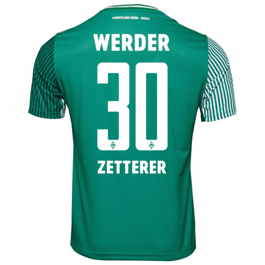 Mujer Camiseta Michael Zetterer #30 Verde 1ª Equipación 2023/24 La Camisa Chile