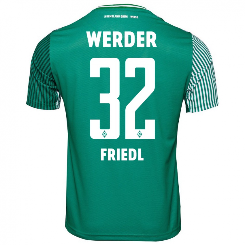 Mujer Camiseta Marco Friedl #32 Verde 1ª Equipación 2023/24 La Camisa Chile