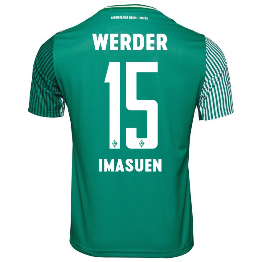 Mujer Camiseta Joel Imasuen #15 Verde 1ª Equipación 2023/24 La Camisa Chile