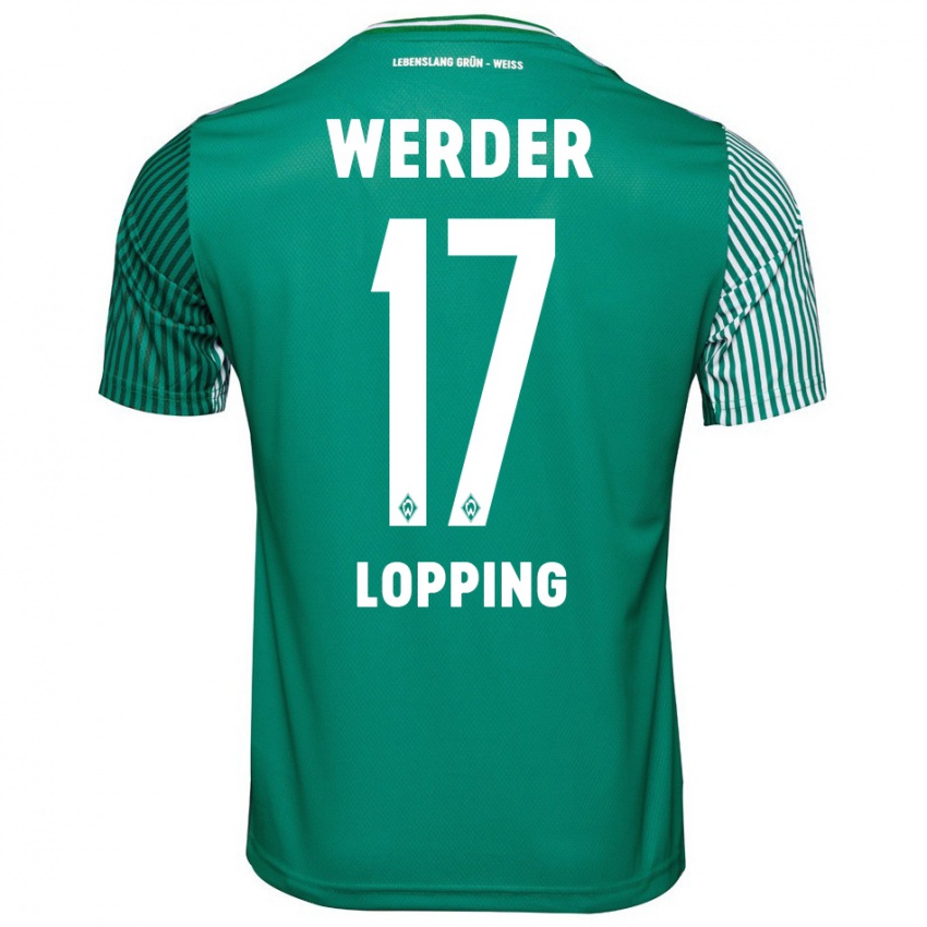 Mujer Camiseta Jakob Löpping #17 Verde 1ª Equipación 2023/24 La Camisa Chile