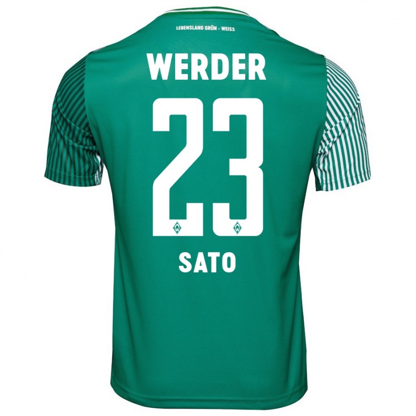 Mujer Camiseta Kein Sato #23 Verde 1ª Equipación 2023/24 La Camisa Chile