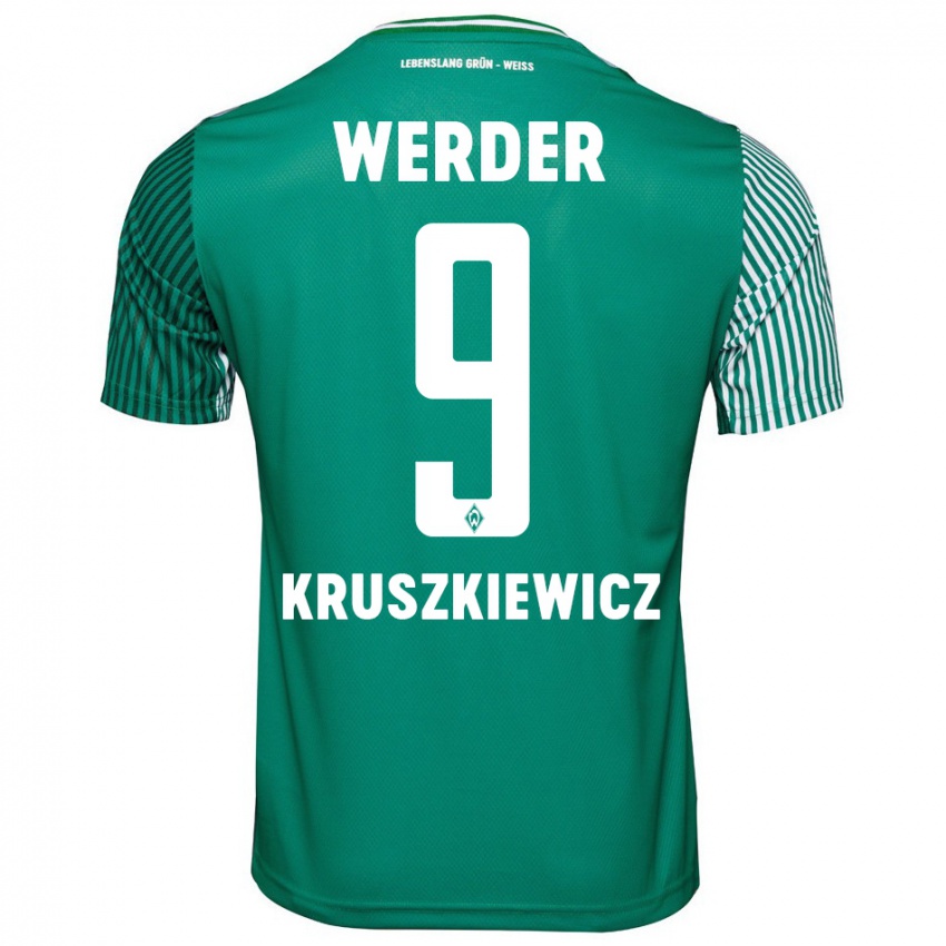 Mujer Camiseta Jakub Kruszkiewicz #9 Verde 1ª Equipación 2023/24 La Camisa Chile