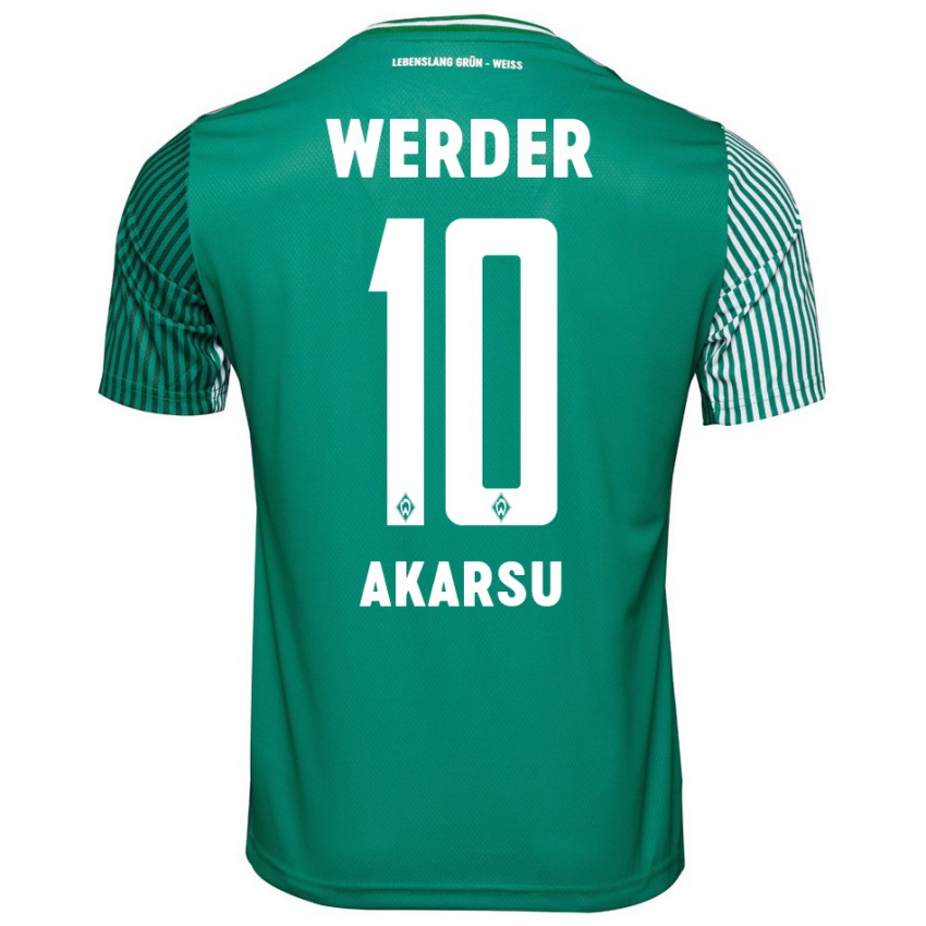 Mujer Camiseta Mikail Bura Akarsu #10 Verde 1ª Equipación 2023/24 La Camisa Chile