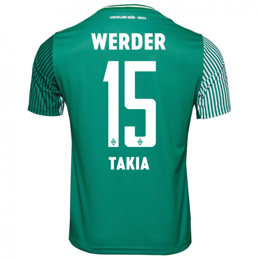 Mujer Camiseta Toirik Onlam Takia #15 Verde 1ª Equipación 2023/24 La Camisa Chile