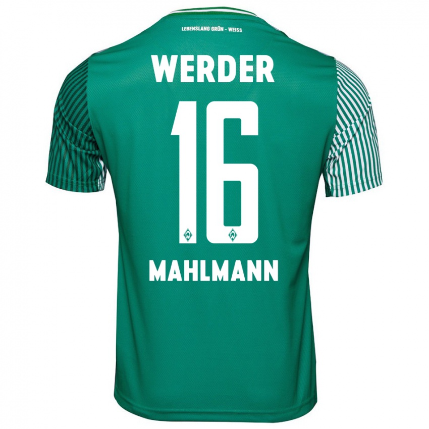 Mujer Camiseta Justus Mahlmann #16 Verde 1ª Equipación 2023/24 La Camisa Chile