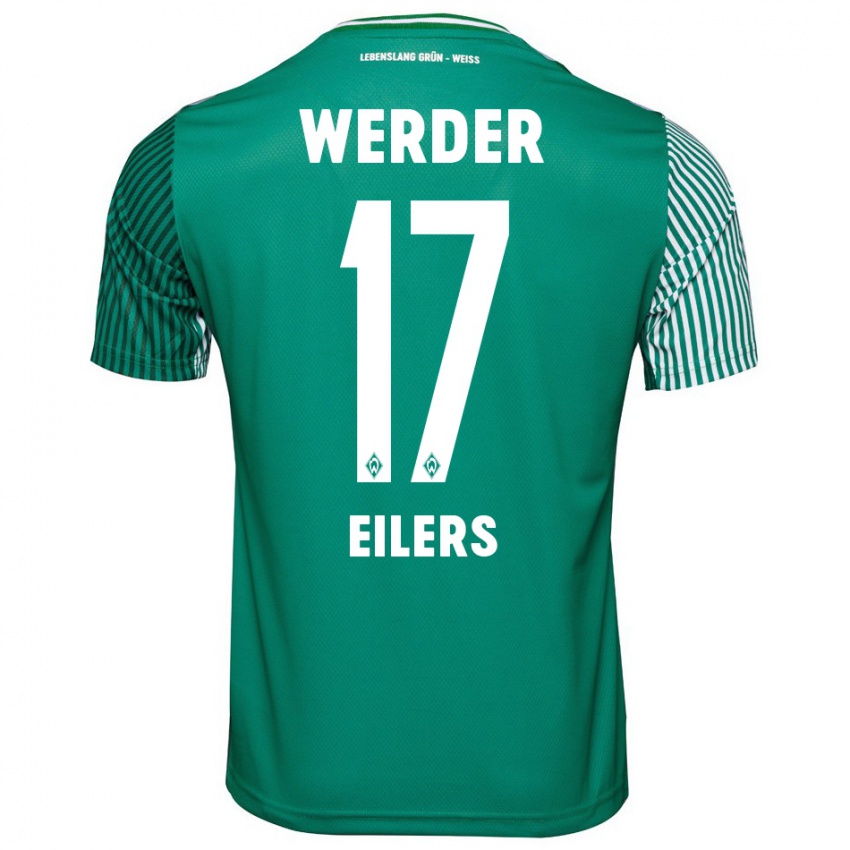 Mujer Camiseta Jonas Eilers #17 Verde 1ª Equipación 2023/24 La Camisa Chile