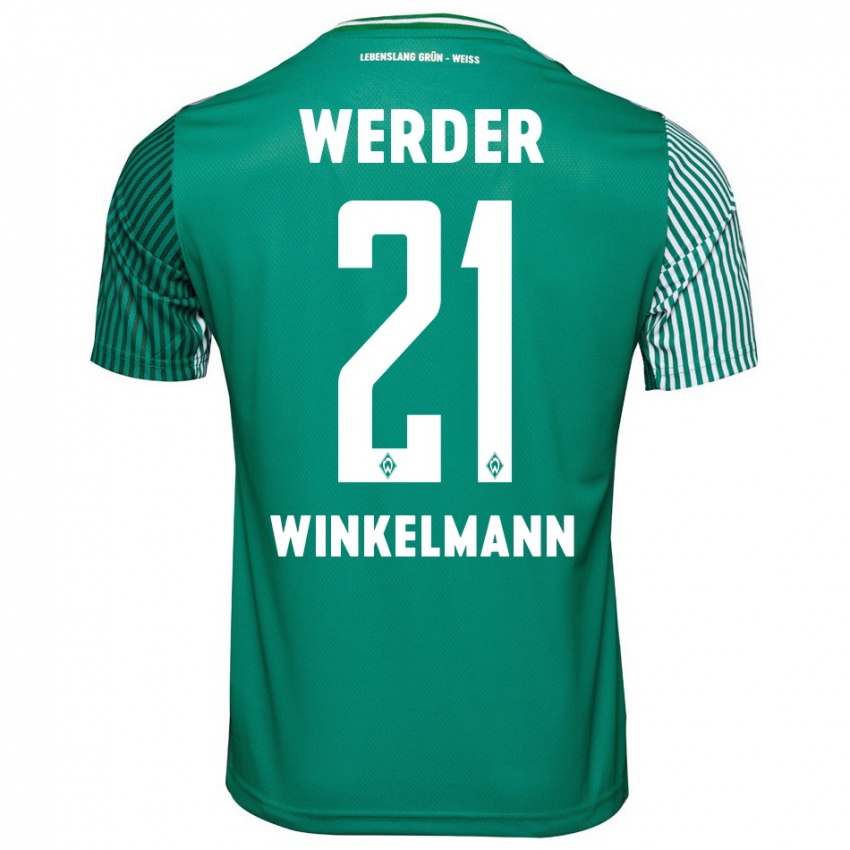 Mujer Camiseta Till Winkelmann #21 Verde 1ª Equipación 2023/24 La Camisa Chile