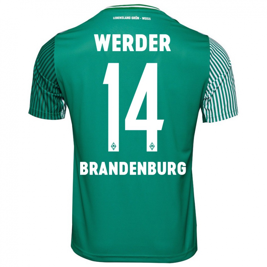 Mujer Camiseta Michaela Brandenburg #14 Verde 1ª Equipación 2023/24 La Camisa Chile