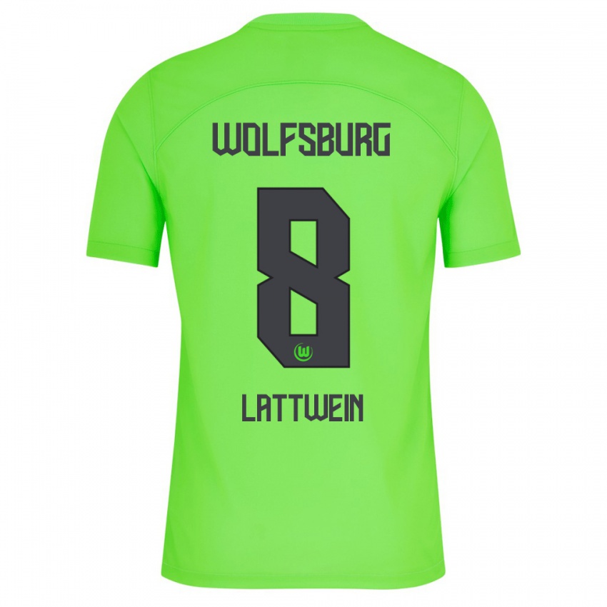 Mujer Camiseta Lena Lattwein #8 Verde 1ª Equipación 2023/24 La Camisa Chile