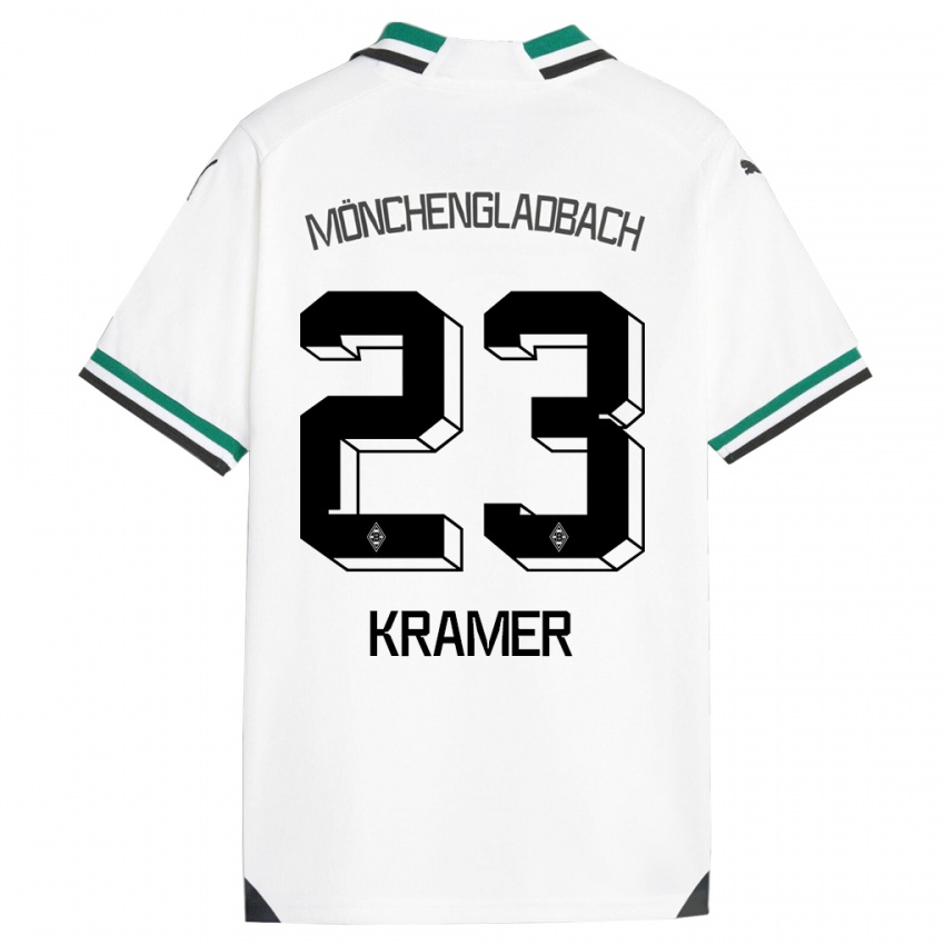 Mujer Camiseta Christoph Kramer #23 Blanco Verde 1ª Equipación 2023/24 La Camisa Chile