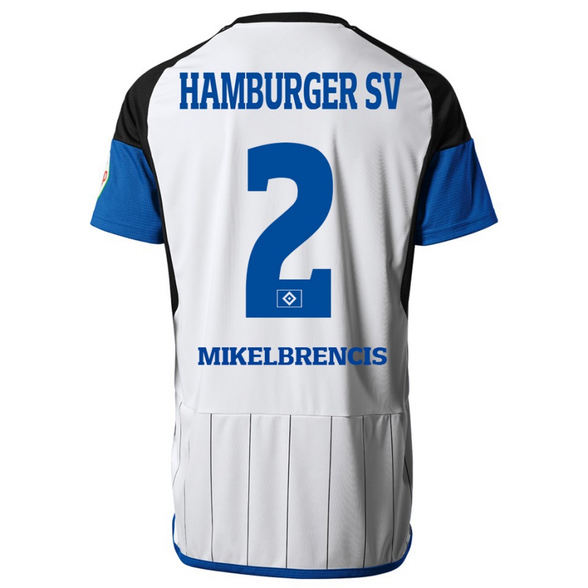 Mujer Camiseta William Mikelbrencis #2 Blanco 1ª Equipación 2023/24 La Camisa Chile