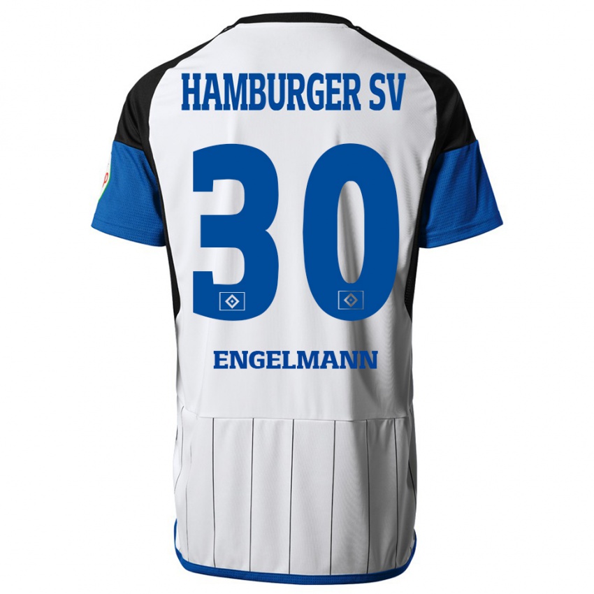 Mujer Camiseta Timon Engelmann #30 Blanco 1ª Equipación 2023/24 La Camisa Chile