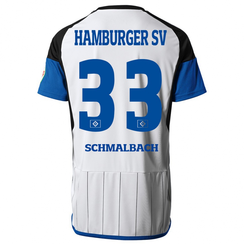 Mujer Camiseta Sebastian Schmalbach #33 Blanco 1ª Equipación 2023/24 La Camisa Chile