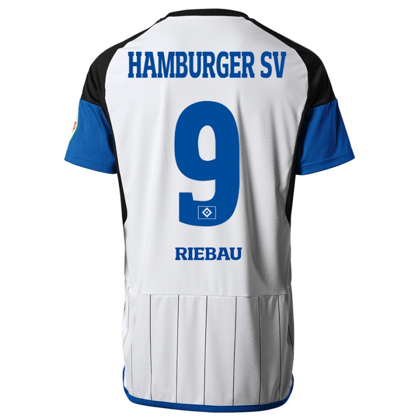 Mujer Camiseta Henry Riebau #9 Blanco 1ª Equipación 2023/24 La Camisa Chile