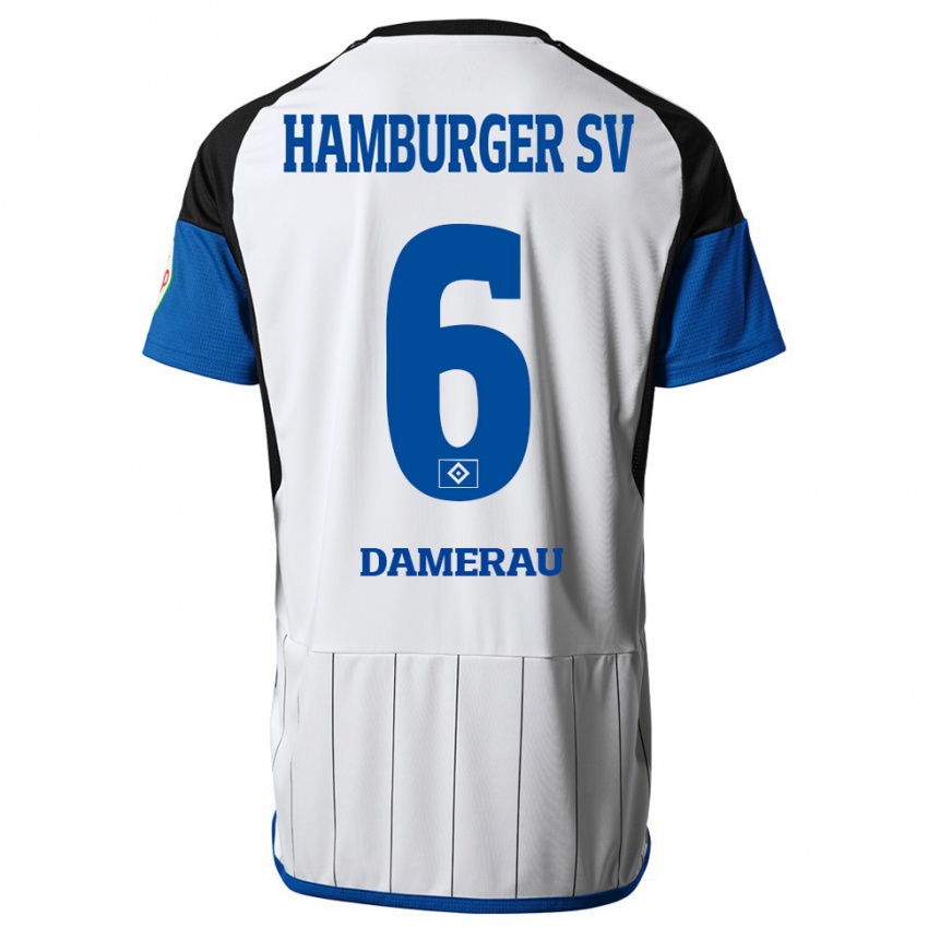 Mujer Camiseta Alexander Werner Damerau #6 Blanco 1ª Equipación 2023/24 La Camisa Chile