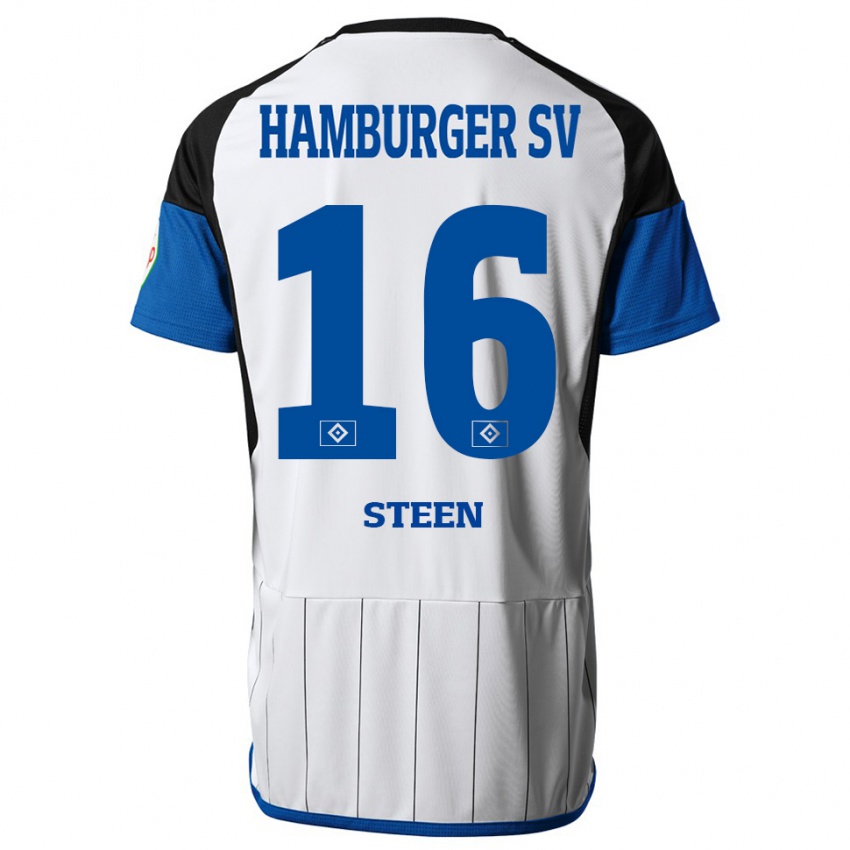 Mujer Camiseta Maya Steen #16 Blanco 1ª Equipación 2023/24 La Camisa Chile