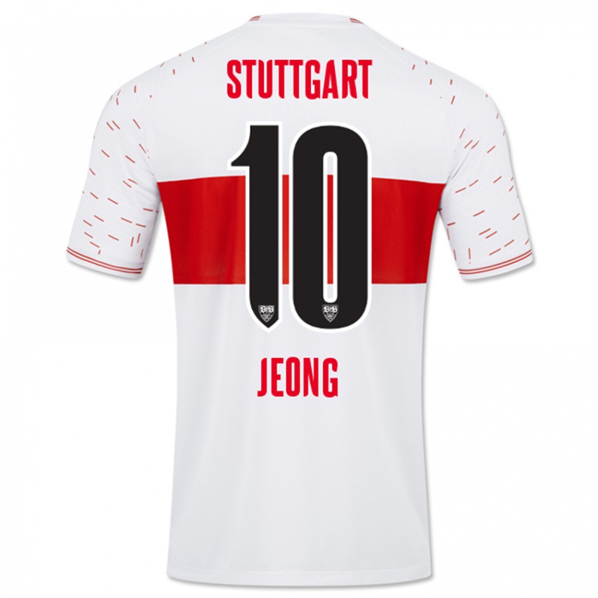 Mujer Camiseta Woo-Yeong Jeong #10 Blanco 1ª Equipación 2023/24 La Camisa Chile