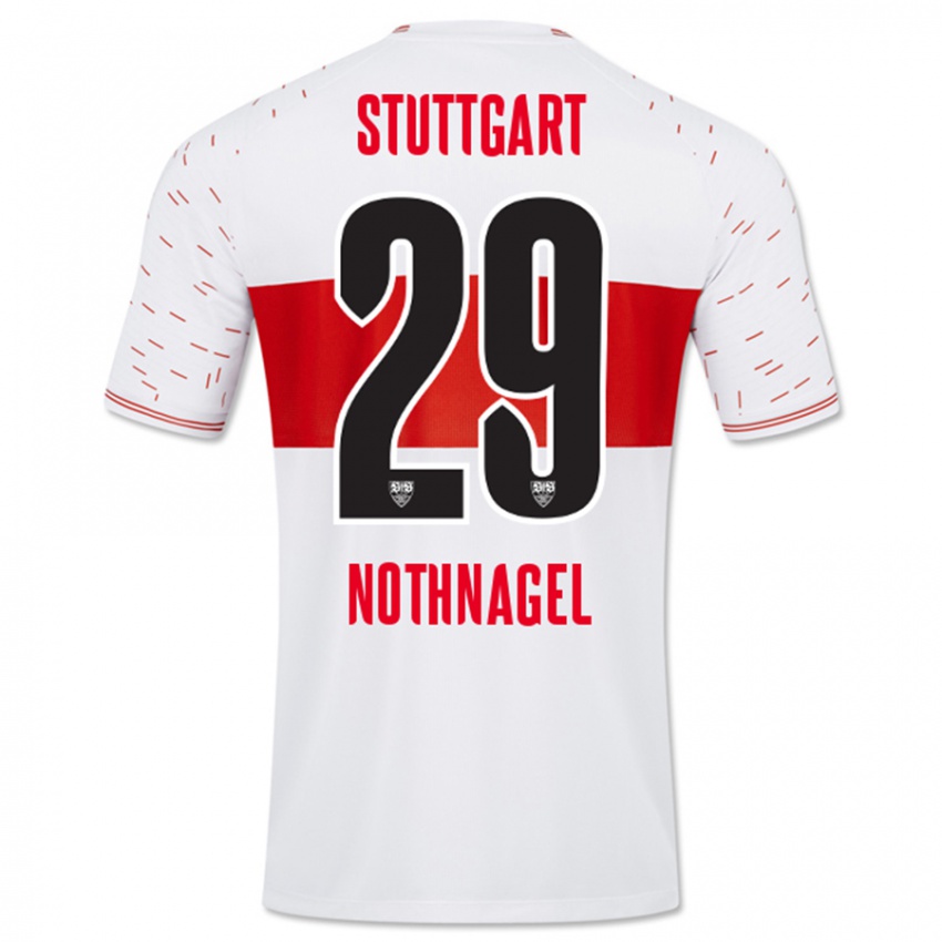 Mujer Camiseta Dominik Nothnagel #29 Blanco 1ª Equipación 2023/24 La Camisa Chile