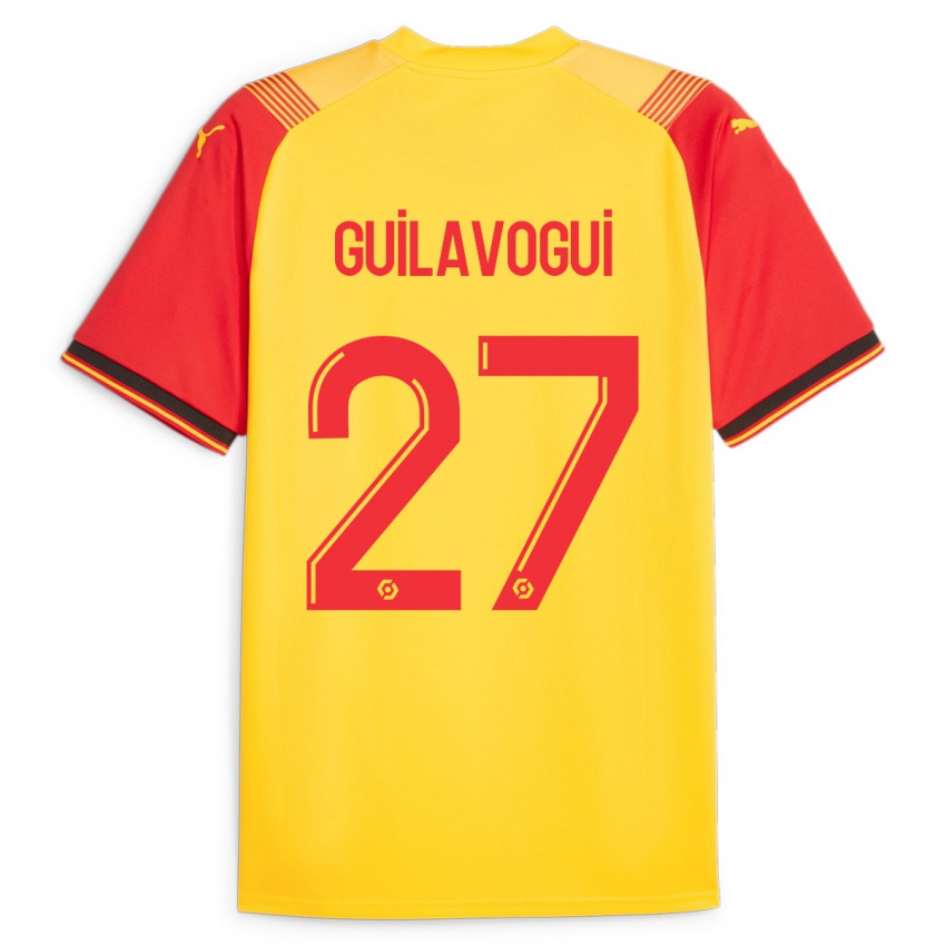 Mujer Camiseta Morgan Guilavogui #27 Amarillo 1ª Equipación 2023/24 La Camisa Chile