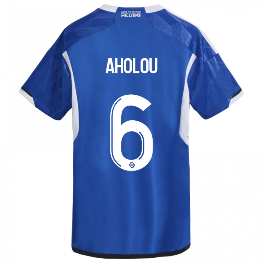 Mujer Camiseta Jean-Eudes Aholou #6 Azul 1ª Equipación 2023/24 La Camisa Chile