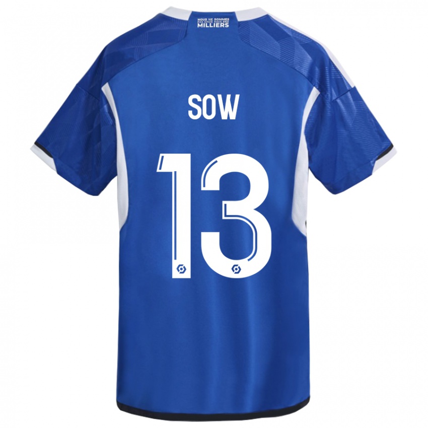 Mujer Camiseta Saïdou Sow #13 Azul 1ª Equipación 2023/24 La Camisa Chile