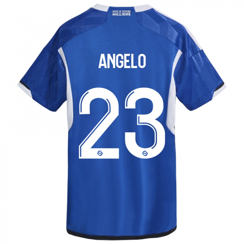 Mujer Camiseta Ângelo #23 Azul 1ª Equipación 2023/24 La Camisa Chile