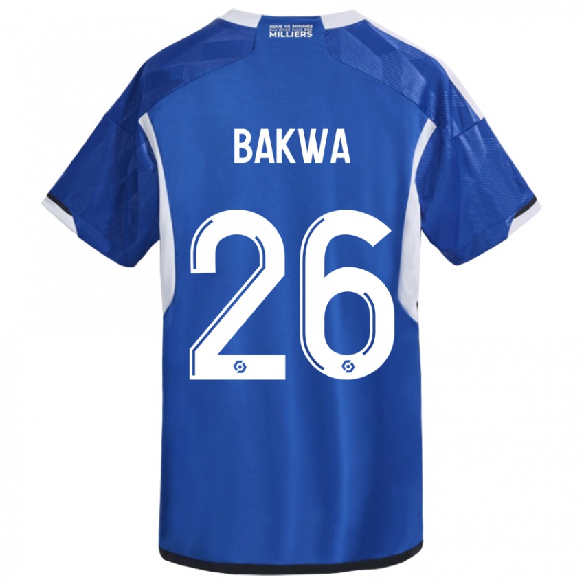 Mujer Camiseta Dilane Bakwa #26 Azul 1ª Equipación 2023/24 La Camisa Chile