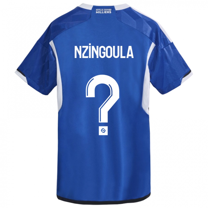 Mujer Camiseta Rabby Nzingoula #0 Azul 1ª Equipación 2023/24 La Camisa Chile