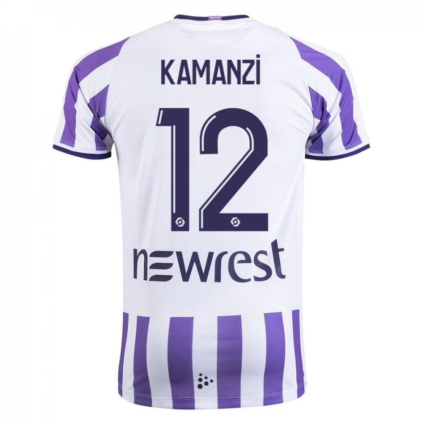 Mujer Camiseta Warren Kamanzi #12 Blanco 1ª Equipación 2023/24 La Camisa Chile