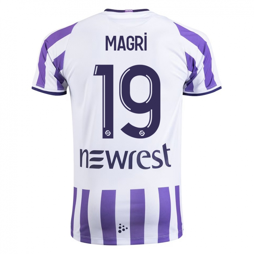 Mujer Camiseta Frank Magri #19 Blanco 1ª Equipación 2023/24 La Camisa Chile