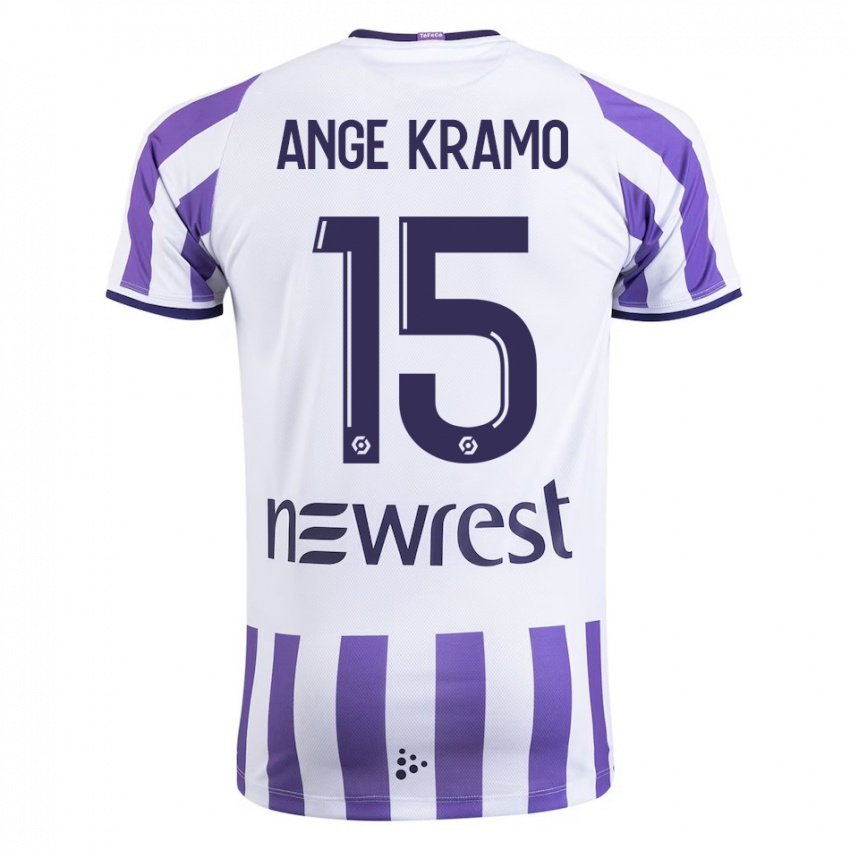 Mujer Camiseta Marie Ange Kramo #15 Blanco 1ª Equipación 2023/24 La Camisa Chile