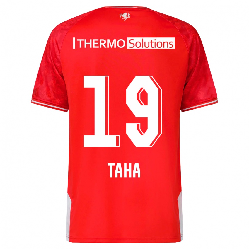 Mujer Camiseta Younes Taha #19 Rojo 1ª Equipación 2023/24 La Camisa Chile