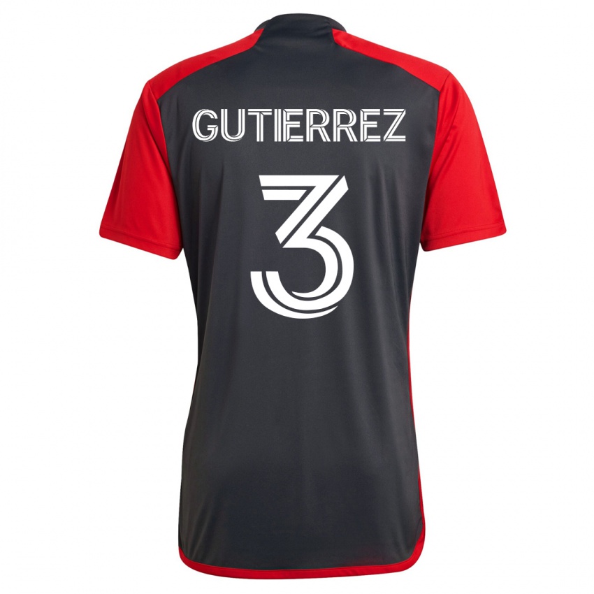 Mujer Camiseta Cristián Gutiérrez #3 Gris 1ª Equipación 2023/24 La Camisa Chile