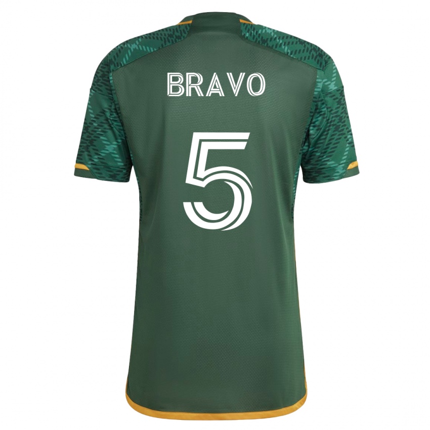 Mujer Camiseta Claudio Bravo #5 Verde 1ª Equipación 2023/24 La Camisa Chile