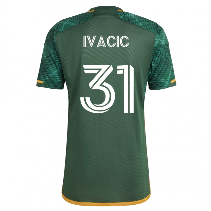 Mujer Camiseta Aljaz Ivacic #31 Verde 1ª Equipación 2023/24 La Camisa Chile