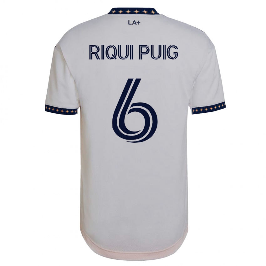 Mujer Camiseta Riqui Puig #6 Blanco 1ª Equipación 2023/24 La Camisa Chile